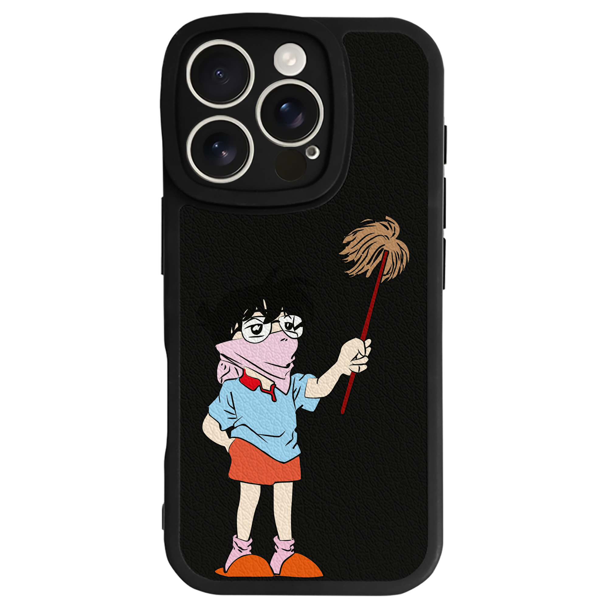 （画像用） 名探偵コナン 江戸川 コナン Detective Conan Conan Edogawa 【iPhone 16シリーズ対応】シリコンスマホケース（レザー調） 材質：シリコン